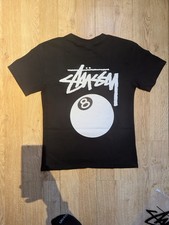 Stussy Black T-Shirt 8 Ball