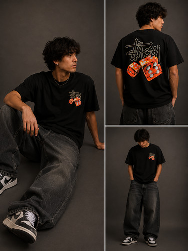 Mens dice logo - tshirt, in