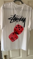 STUSSY T-Shirt White with Red