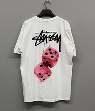 Stussy White Dice T-shirt Size