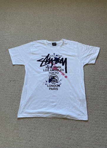 Stussy men white shirt xl - white,